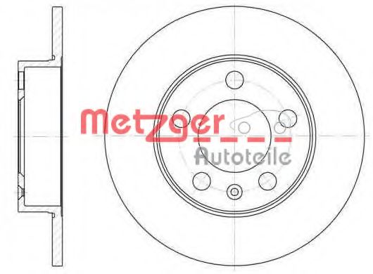 METZGER 654700 Тормозные диски METZGER для SKODA