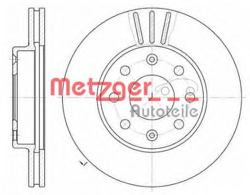 METZGER 6110257 Тормозные диски METZGER для CHEVROLET