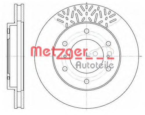 METZGER 663910 Тормозные диски METZGER для MITSUBISHI PAJERO