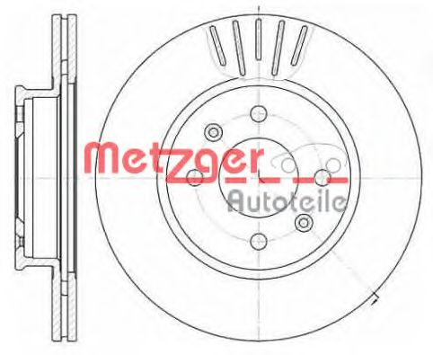 METZGER 6110283 Тормозные диски METZGER для HYUNDAI