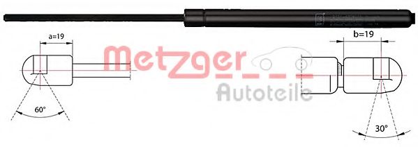 METZGER 2110516 Амортизатор багажника и капота METZGER 