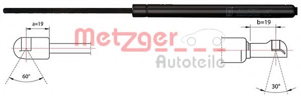 METZGER 2110506 Амортизатор багажника и капота METZGER 