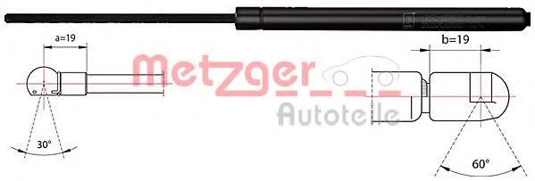 METZGER 2110485 Амортизатор багажника и капота METZGER 