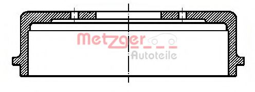 METZGER BT237 Тормозной барабан для FIAT SCUDONATO