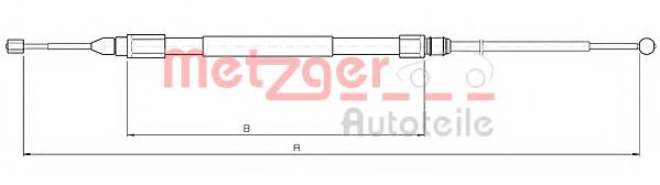 METZGER 104138 Трос ручного тормоза METZGER 