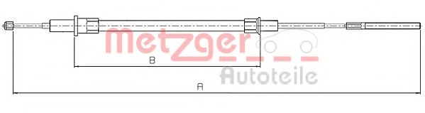 METZGER 104153 Трос ручного тормоза METZGER 