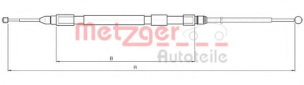 METZGER 104157 Трос ручного тормоза METZGER 