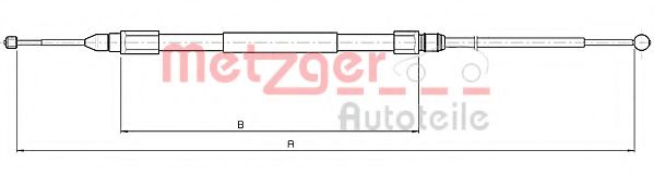 METZGER 104159 Трос ручного тормоза METZGER 