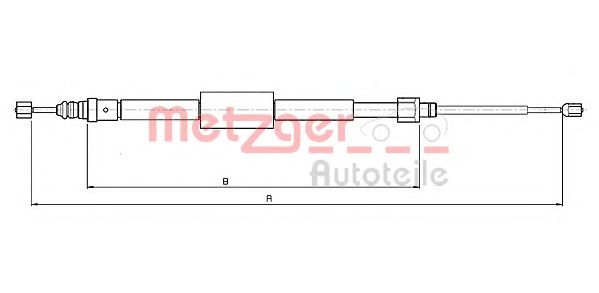 METZGER 106689 Трос ручного тормоза для RENAULT GRAND SCENIC