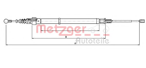 METZGER 107139 Трос ручного тормоза METZGER для SEAT