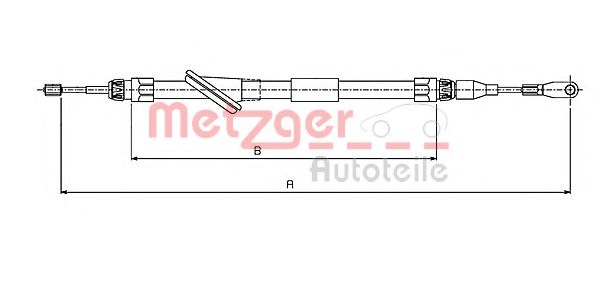 METZGER 109831 Трос ручного тормоза METZGER для MERCEDES-BENZ