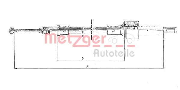 METZGER 112324 Трос, управление сцеплением METZGER 112324 Трос, управление сцеплением