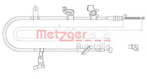 METZGER 175060 Трос ручного тормоза для FIAT SEDICI