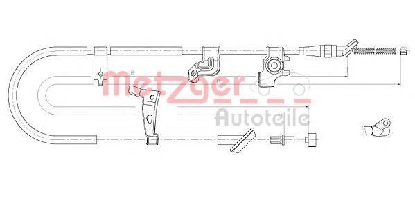 METZGER 175061 Трос ручного тормоза для FIAT SEDICI