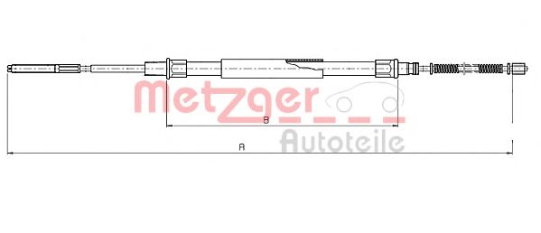 METZGER 19102E Трос ручного тормоза METZGER для SEAT