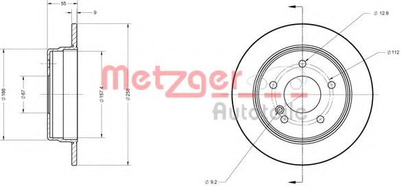 METZGER 6110064 Тормозные диски METZGER 