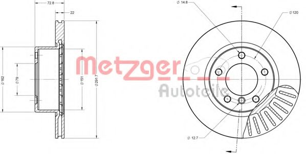 METZGER 6110147 Тормозные диски METZGER для BMW