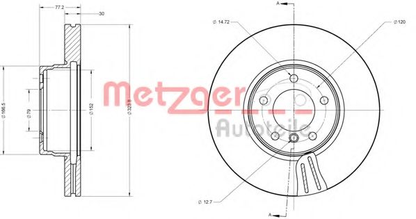METZGER 6110208 Тормозные диски METZGER для BMW