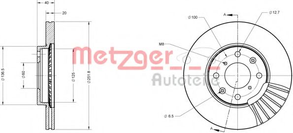 METZGER 6110255 Тормозные диски METZGER для SUZUKI