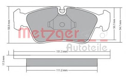 METZGER 1170019 Тормозные колодки METZGER для BMW