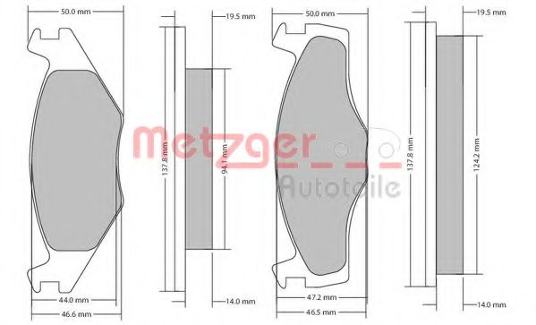 METZGER 1170033 Тормозные колодки METZGER для SEAT