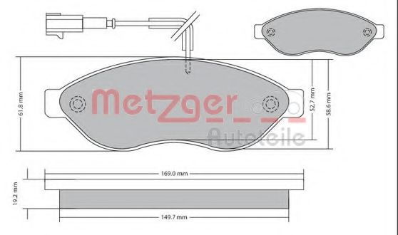 METZGER 1170073 Тормозные колодки METZGER для PEUGEOT BOXER