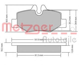 METZGER 1170128 Тормозные колодки METZGER для BMW