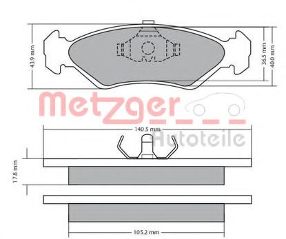 METZGER 1170181 Тормозные колодки METZGER для MAZDA