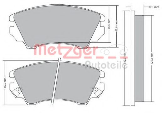 METZGER 1170221 Тормозные колодки METZGER для SAAB