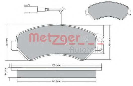 METZGER 1170248 Тормозные колодки METZGER для PEUGEOT BOXER