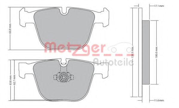 METZGER 1170356 Тормозные колодки METZGER для BMW