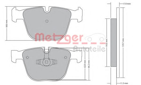 METZGER 1170421 Тормозные колодки METZGER для BMW