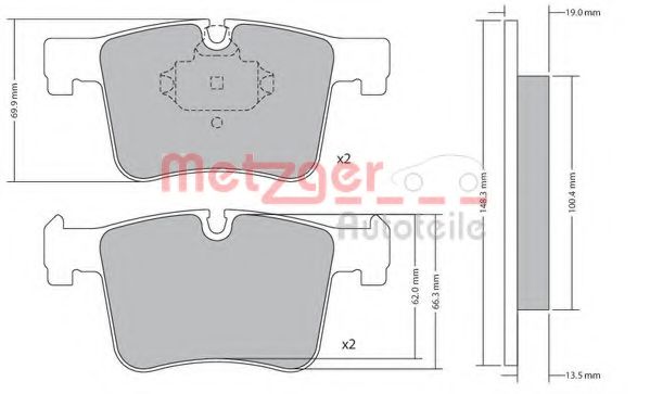 METZGER 1170469 Тормозные колодки METZGER для BMW