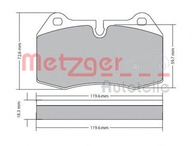METZGER 1170577 Тормозные колодки METZGER для BMW