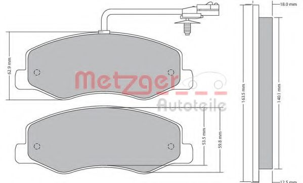 METZGER 1170595 Тормозные колодки METZGER для OPEL