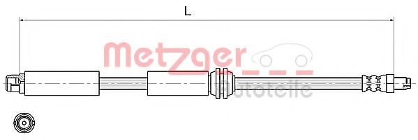 METZGER 4111367 Тормозной шланг для MERCEDES-BENZ CLA