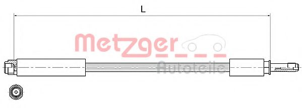 METZGER 4111368 Тормозной шланг для MERCEDES-BENZ CLA