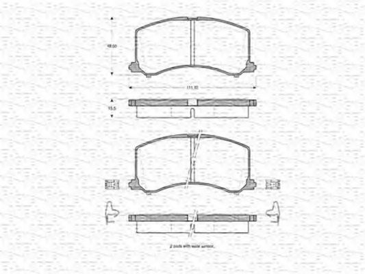 MAGNETI MARELLI 363702160752 Тормозные колодки MAGNETI MARELLI для SUZUKI