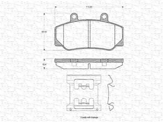 MAGNETI MARELLI 363702160997 Тормозные колодки MAGNETI MARELLI для VOLVO 940