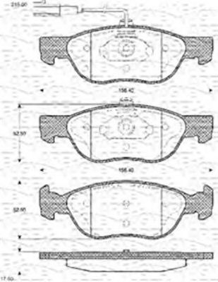 MAGNETI MARELLI 363702161107 Тормозные колодки MAGNETI MARELLI для ALFA ROMEO 145