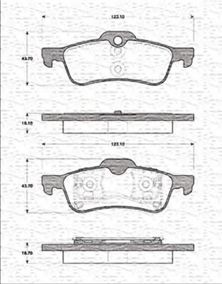 MAGNETI MARELLI 363702161275 Тормозные колодки MAGNETI MARELLI для MINI