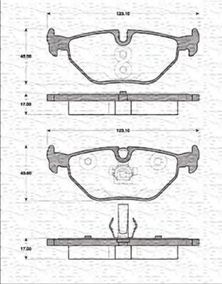 MAGNETI MARELLI 363702161379 Тормозные колодки MAGNETI MARELLI для SAAB