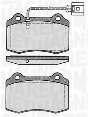 363916060554 MAGNETI MARELLI Тормозные колодки 363916060554 MAGNETI MARELLI Тормозные колодки