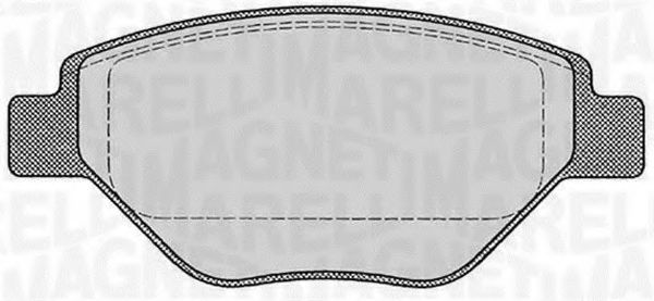 MAGNETI MARELLI 363916060600 Комплект тормозных колодок, дисковый тормоз  MAGNETI MARELLI 363916060600 Комплект тормозных колодок, дисковый тормоз