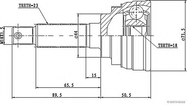 MAGNETI MARELLI 600000063270 Шарнирный комплект, приводной вал 