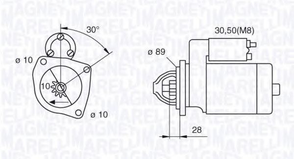 063522188120 MAGNETI MARELLI Стартер 063522188120 MAGNETI MARELLI Стартер