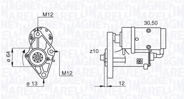 063522616010 MAGNETI MARELLI Стартер 063522616010 MAGNETI MARELLI Стартер