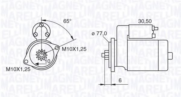 063522623010 MAGNETI MARELLI Стартер 063522623010 MAGNETI MARELLI Стартер