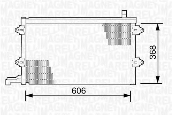 MAGNETI MARELLI 350203243000 Радиатор кондиционера для GREAT WALL