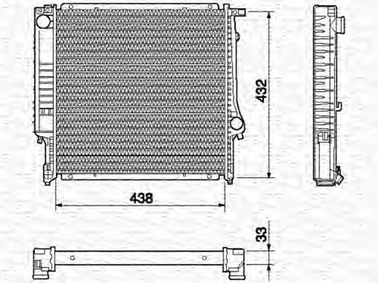 MAGNETI MARELLI 350213426000 Радиатор охлаждения двигателя для ALFA ROMEO SPIDER